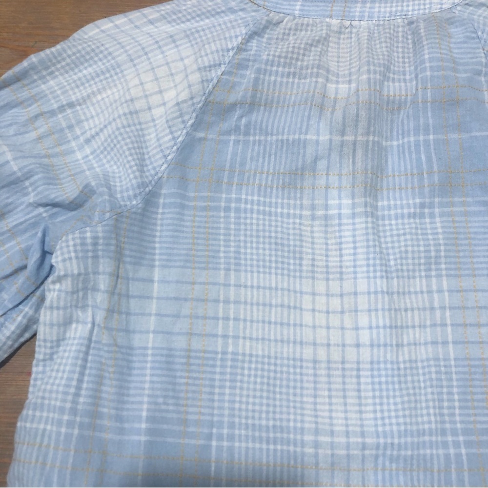 Free Assembly light blue plaid button down blouse - Picture 11 of 11